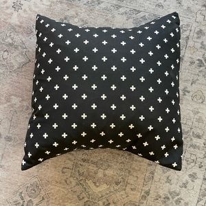 She’s Happy Design Co Black & White Accent Pillow